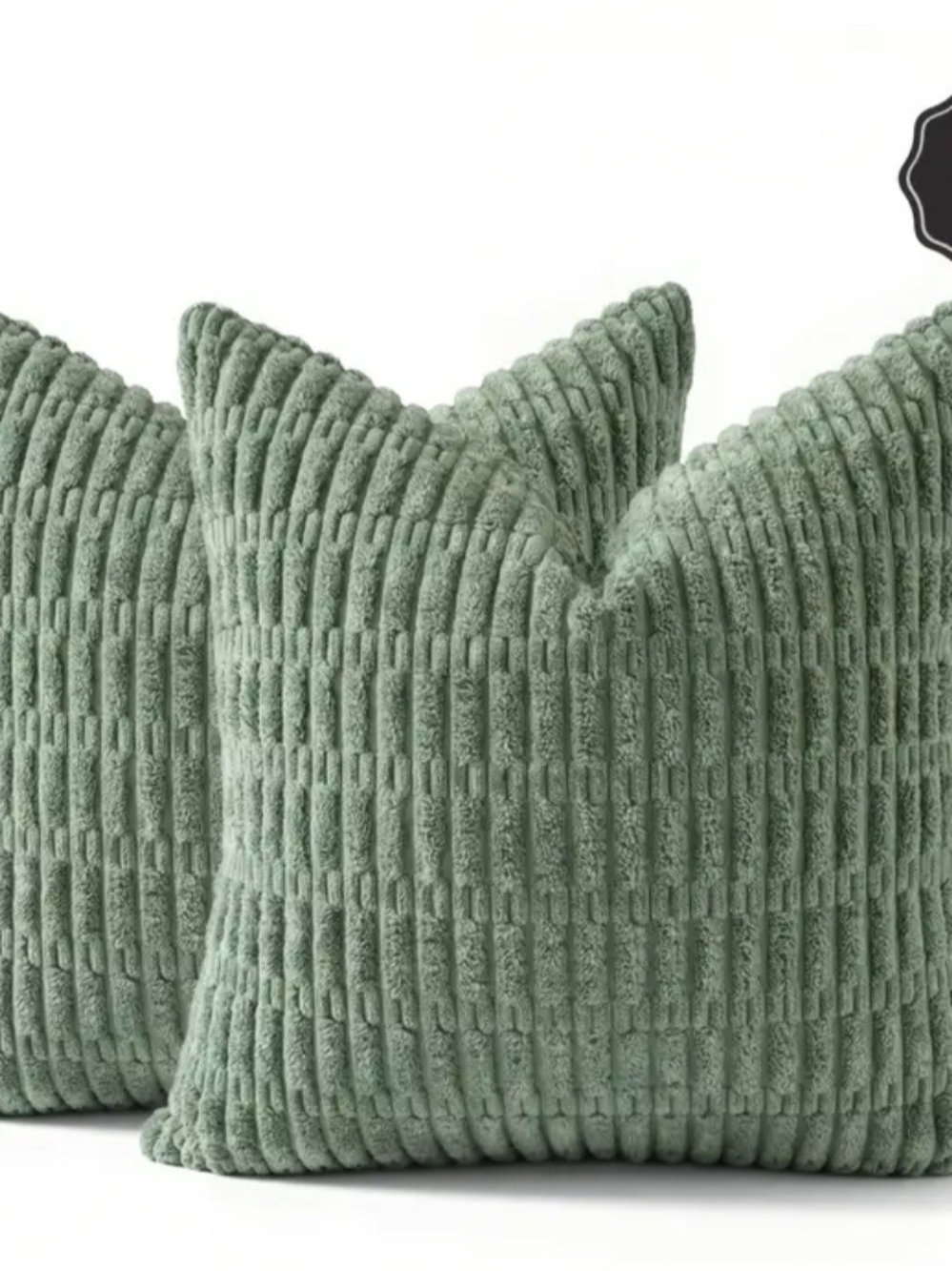 Plush Textured Throw Pillow - Sage Green